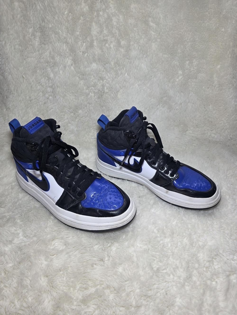 Nike Air Jordan 1 Acclimate Royal Toe Winter Sneaker Boot Men 8.5 / Wmns 10 Blue